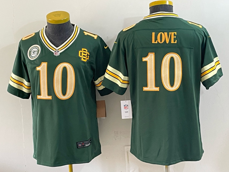 Women Green Bay Packers #10 Love green Nike Game 2026 NFL Jersey 092402->women nfl jersey->Women Jersey